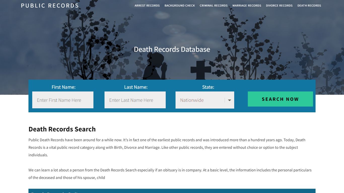 Death Records Search - Public Records